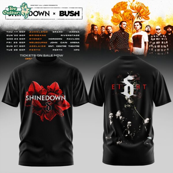 SHINEDOWN × BUSH Australia Tour Collection Tshirt 2026 V3