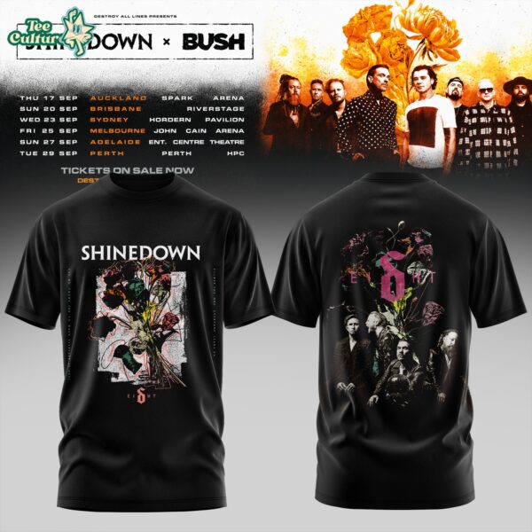 SHINEDOWN × BUSH Australia Tour Collection Tshirt 2026 V4