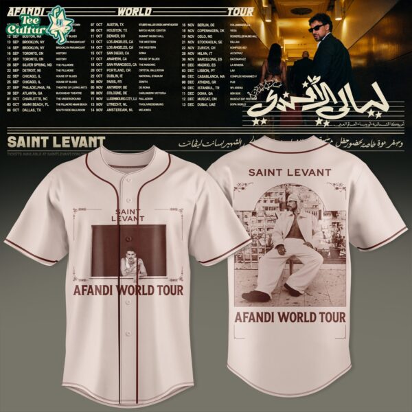 Saint Levant - Afandi World Tour Baseball Jersey Ver3