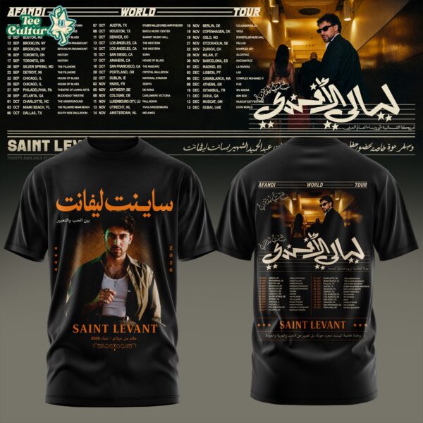 Saint Levant - Afandi World Tour Tshirt Ver3