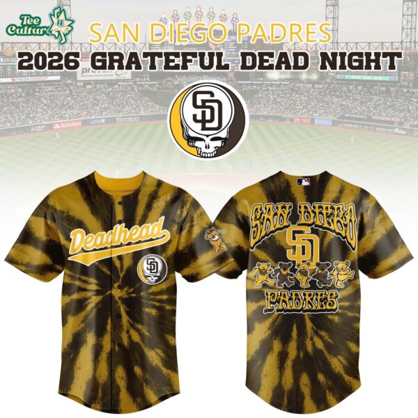 San Diego Padres 2026 Grateful Dead Night Baseball Jersey