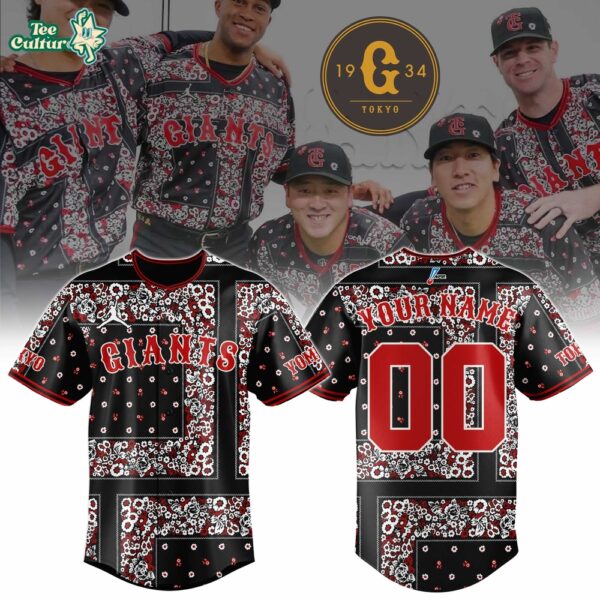 San Francisco Giants x Yomiuri Giants Jordan Brand Bandana Baseball Jersey