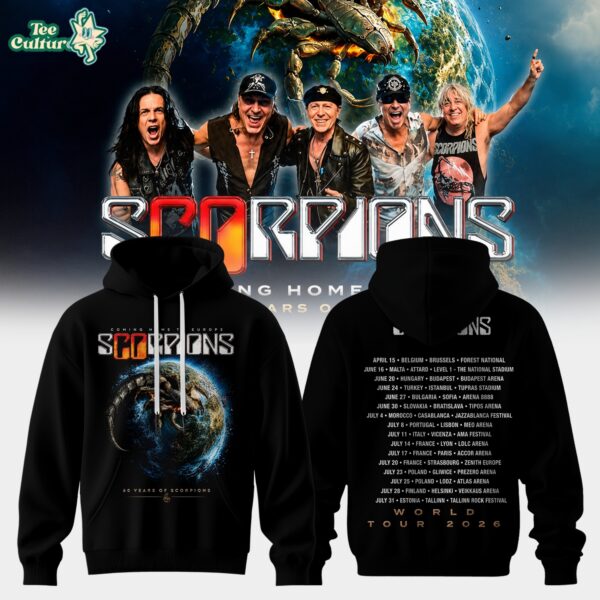 Scorpions Coming Home World Tour 2026 Unisex Hoodie