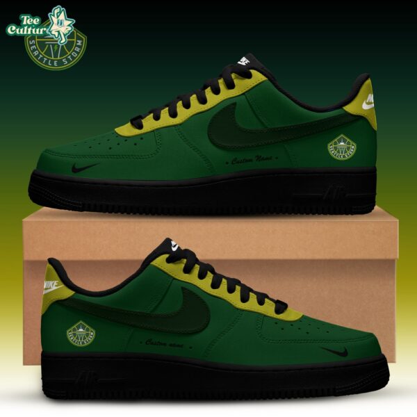 Seattle Storm WNBA x Back 2 Black Edition Nike Air Force 1 Low Custom Shoes for Fans V2
