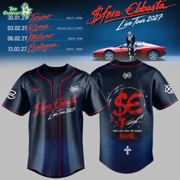 Sfera Ebbasta Live Tour 2027 Baseball Jersey V3