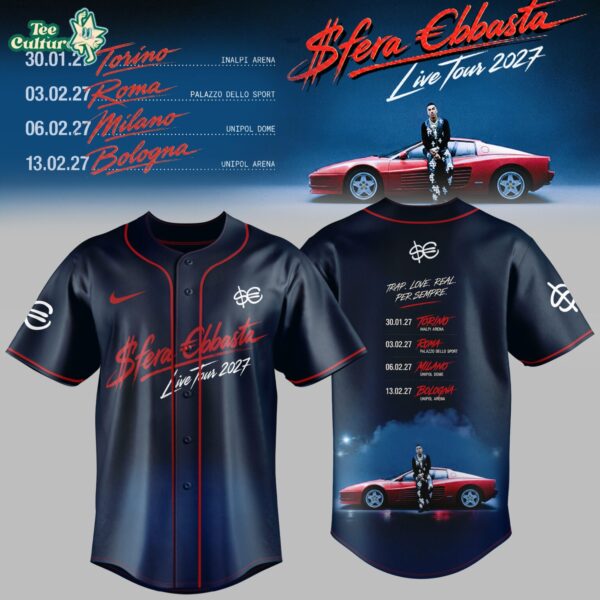 Sfera Ebbasta Live Tour 2027 Baseball Jersey V4