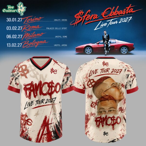 Sfera Ebbasta Live Tour 2027 Football Jersey