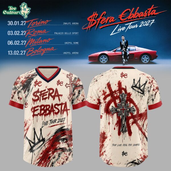 Sfera Ebbasta Live Tour 2027 Football Jersey V2