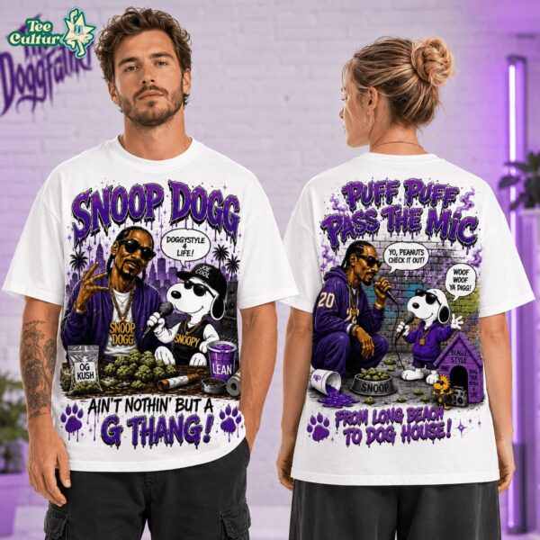 Snoop Dogg X Snoopy From Long Beach To Dog House Shirt