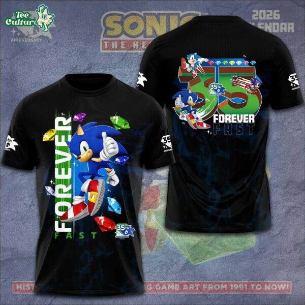 Sonic the Hedgehog 35th Anniversary Forever Fast Limited Edition Shirt V14