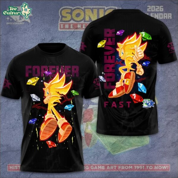 Sonic the Hedgehog 35th Anniversary Forever Fast Limited Edition Shirt V3