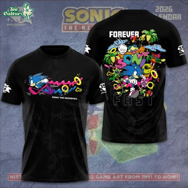 Sonic the Hedgehog 35th Anniversary Forever Fast Limited Edition Shirt V5