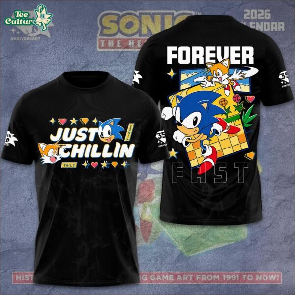 Sonic the Hedgehog 35th Anniversary Forever Fast Limited Edition Shirt V7