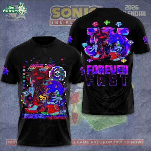 Sonic the Hedgehog 35th Anniversary Forever Fast Limited Edition Shirt V8