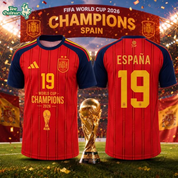 Spain Lamine Yamal FIFA World Cup 2026 Champions Jersey