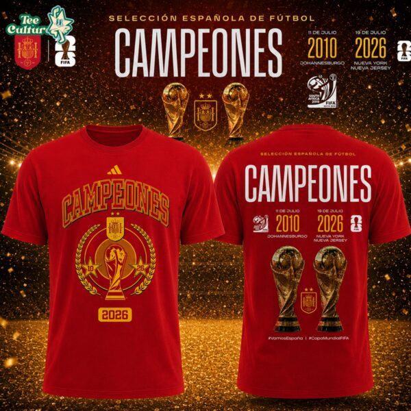 Spain National Team Victory Celebration World Cup Champions 2026 Shirt