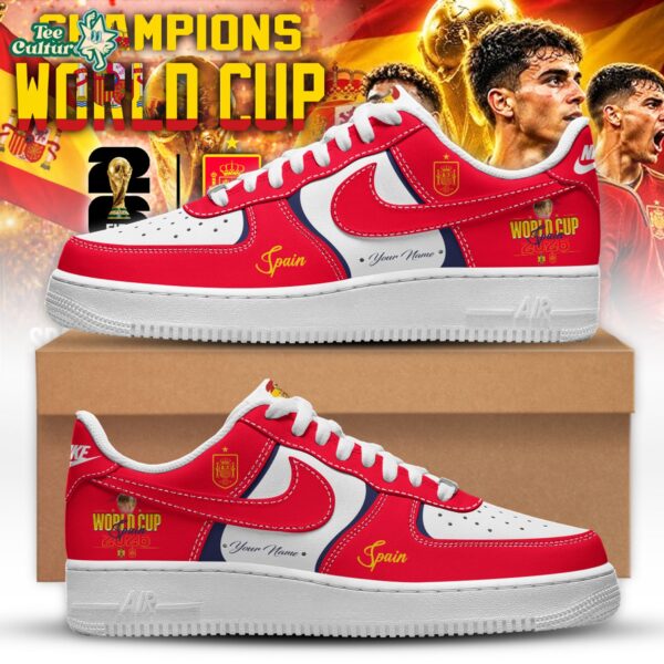 Spain Team World Cup Champions 2026 Personalized Air Force 1