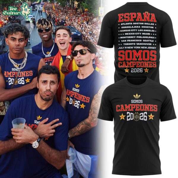 Spain World Cup 2026 Champions Black Shirt - Somos Campeones Football