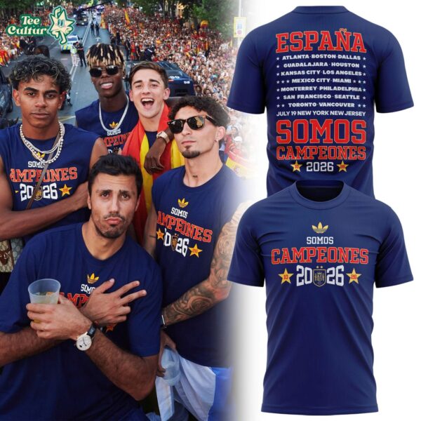 Spain World Cup 2026 Champions Navy Blue Shirt - Somos Campeones Football
