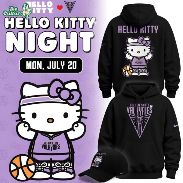 Special Edition Black Hoodie 2026 Golden State Valkyries X Hello Kitty