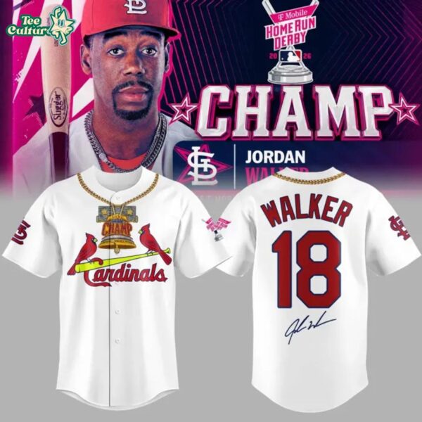 St. Louis Cardinals Jordan Walker Home Run Derby Champion Baseball Jersey