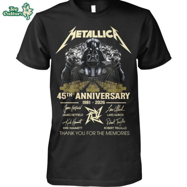 Star Wars Darth Vader x Metallica 45th Anniversary Tshirt Limited Edition
