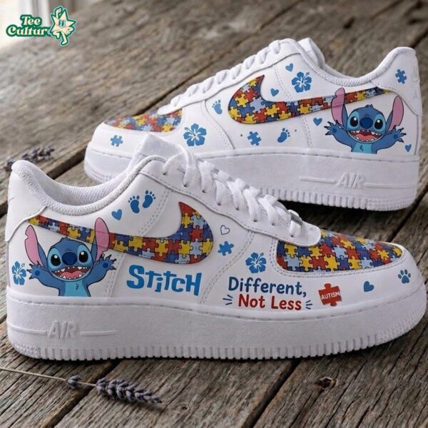 Stitch Different, Not Less Autism Awareness Puzzle Low Top Sneakers