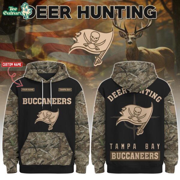 Tampa Bay Buccaneers Deer Hunting Limited Edition Hoodie – NFL Hunting Hoodie for Fans