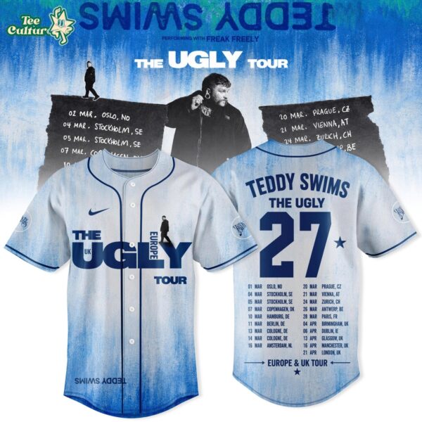 Teddy Swims The Ugly Europe & UK Tour 2027 Baseball Jersey