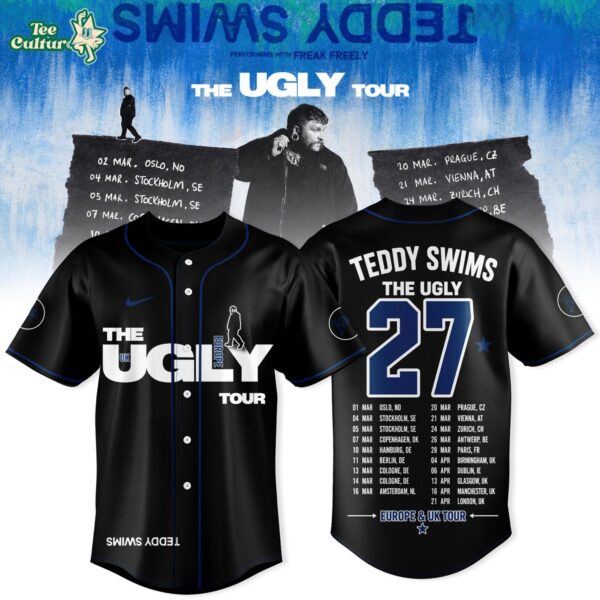 Teddy Swims The Ugly Europe & UK Tour 2027 Baseball Jersey Ver2
