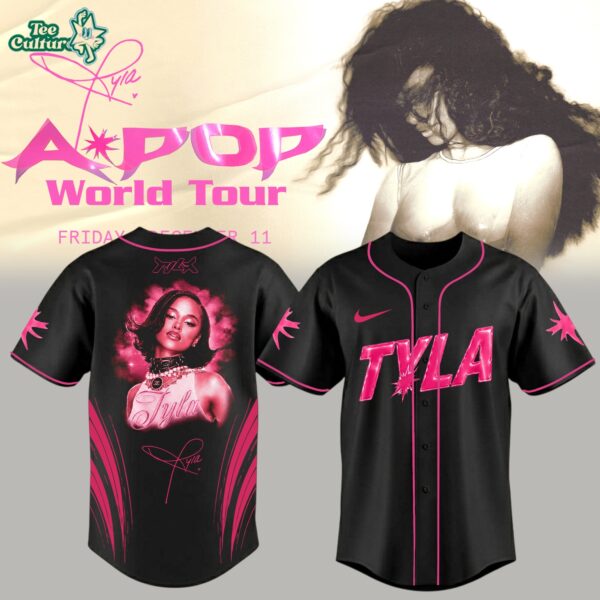 Tyla Apop World Tour Limited Edition Concert Fan Baseball Jersey