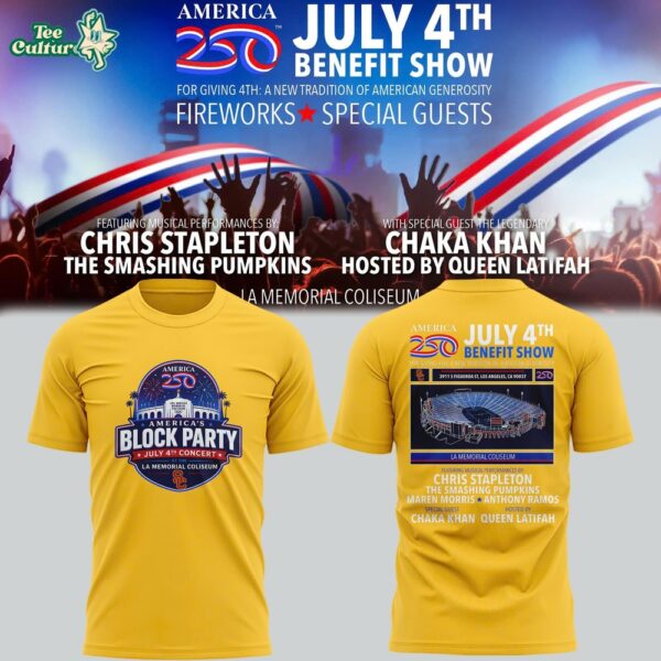 USC Trojans x America250 July 4th Benefit Show 2026 Yellow Limited Edition T-Shirt