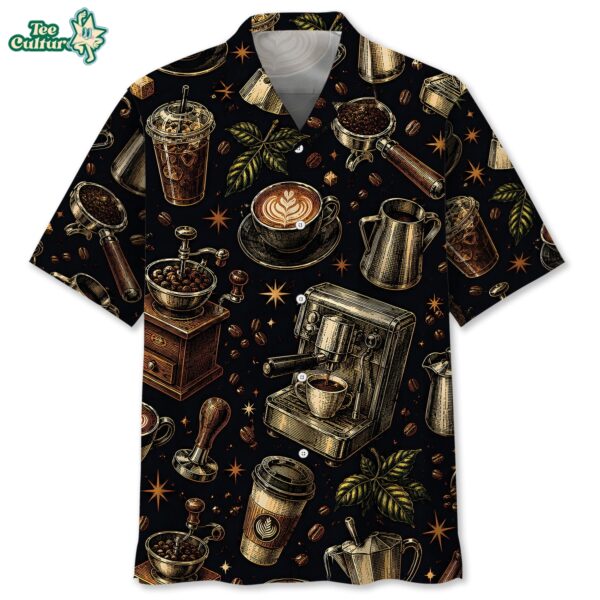 Vintage Barista Hawaiian Shirt