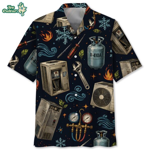 Vintage Hvac Technician Hawaiian Shirt