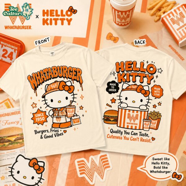 Whataburger x Hello Kitty Made To Order Made With Love 2026 T-Shirt