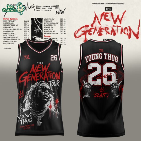 Young Thug - The New Generation World Tour 2026 Limited Basketball Jersey
