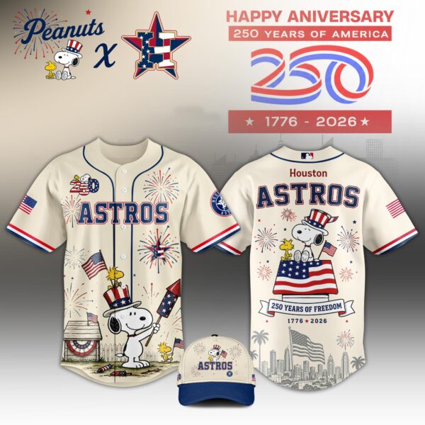 Astros x Peanuts - Snoopy 250y Of America Edition Jersey For Fans