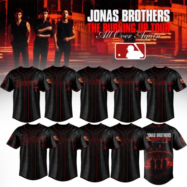 All MLB Teams x Jonas Brothers The Burning Up Tour 2026 Baseball Jersey