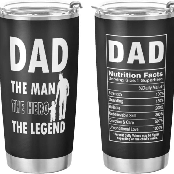Father’s Day and Birthday Tumbler Cup – Travel Coffee Mug From Daughter or Son