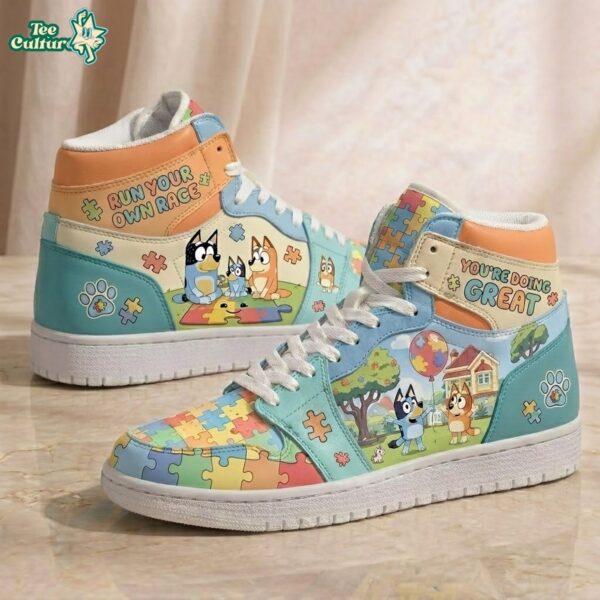 Autism Acceptance Run Your Own Race High Top Sneakers Shoes