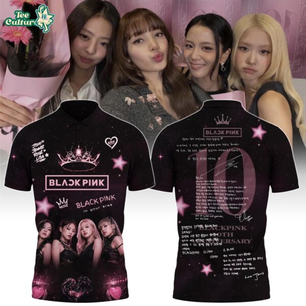 BLACKPINK Special 10th Anniversary Limited Edition Polo Shirt - K-Pop Fan Fashion