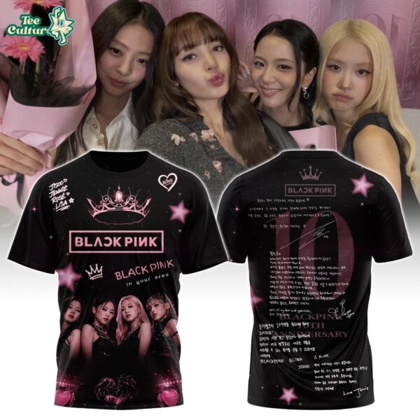 BLACKPINK Special 10th Anniversary Limited Edition T-Shirt - K-Pop Anniversary Fan Tee