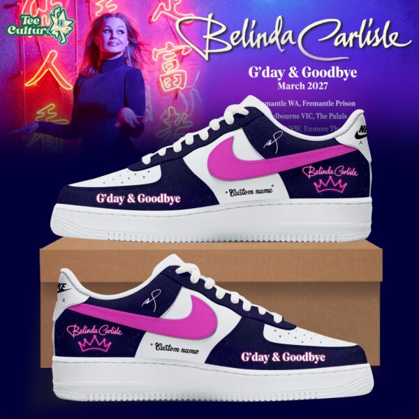 Belinda Carlisle G'day & Goodbye Australia Tour Nike Air Force 1 Limited Edition Ver2