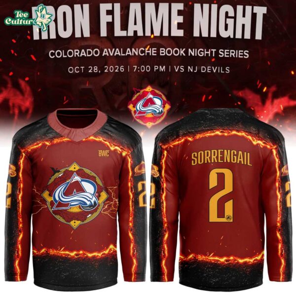 Colorado Avalanche Fourth Wing Night Book Night Series Limited Edition Hockey Jersey