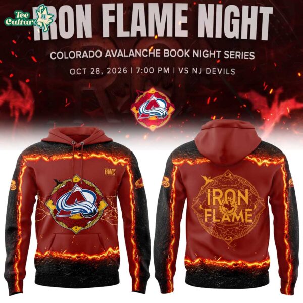 Colorado Avalanche Fourth Wing Night Book Night Series Limited Edition Hoodie