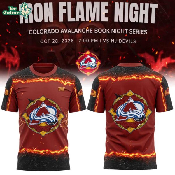 Colorado Avalanche Fourth Wing Night Book Night Series Limited Edition Shirt