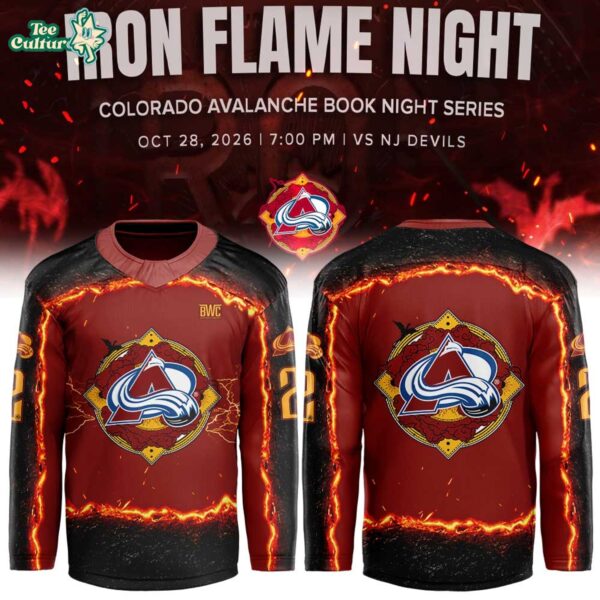 Colorado Avalanche Fourth Wing Night Book Night Series Special Edition Hockey Jersey