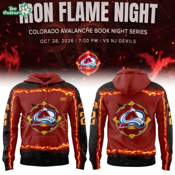 Colorado Avalanche Fourth Wing Night Book Night Series Special Edition Hoodie
