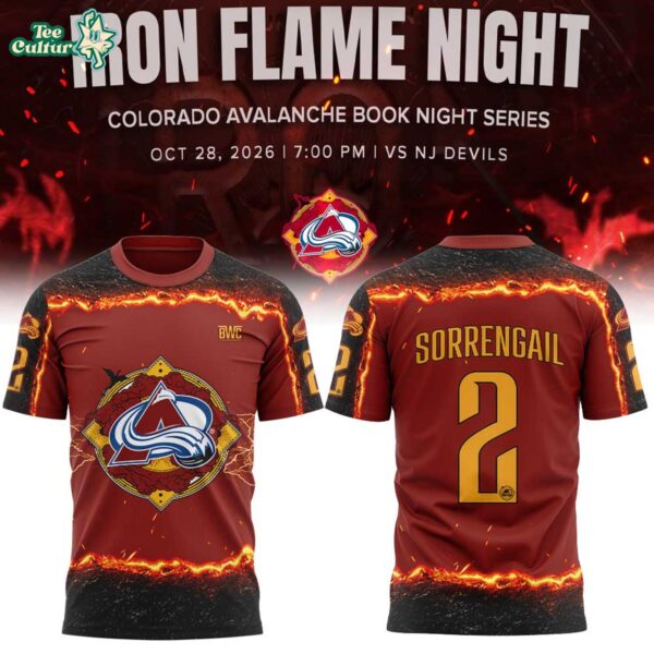 Colorado Avalanche Fourth Wing Night Book Night Series Special Edition Shirt