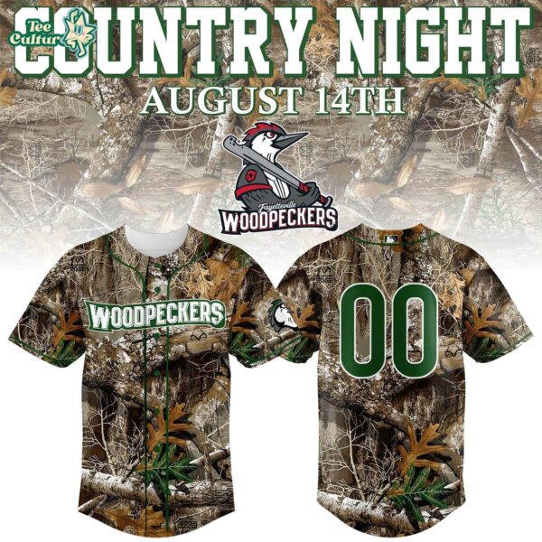 Fayetteville Woodpeckers Country & Outdoors Night 2026 Special Baseball Jersey